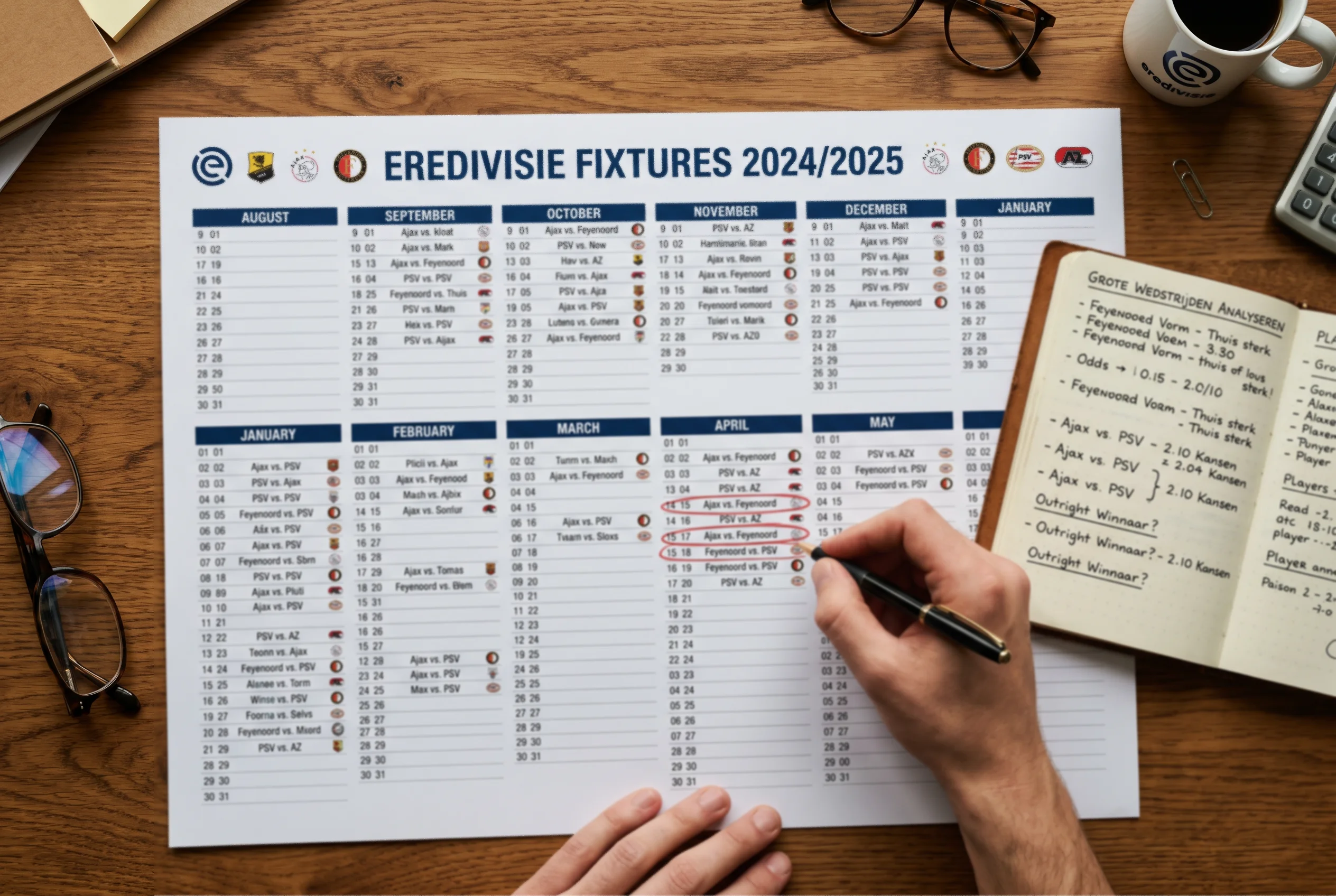 Overzicht van outright-weddenschappen op de Eredivisie met seizoensmarkten en value-analyse